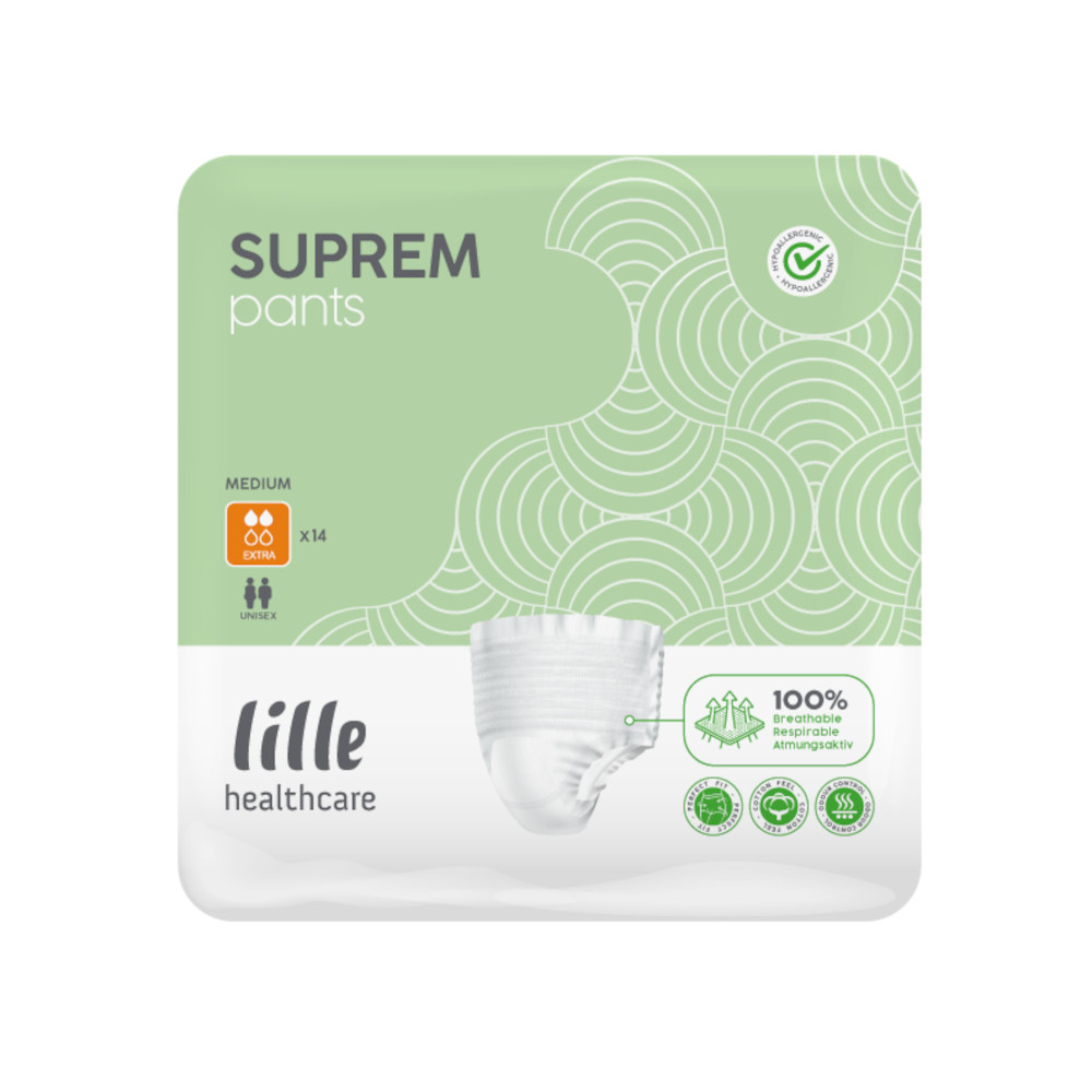 Lille Suprem Pants Extra M – Pull-Up Incontinence Pants 1300ml (14 Pack)